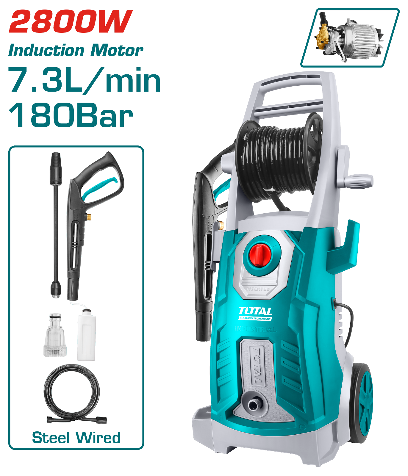 Total High Pressure Washer 3000W 250bar TGT11266