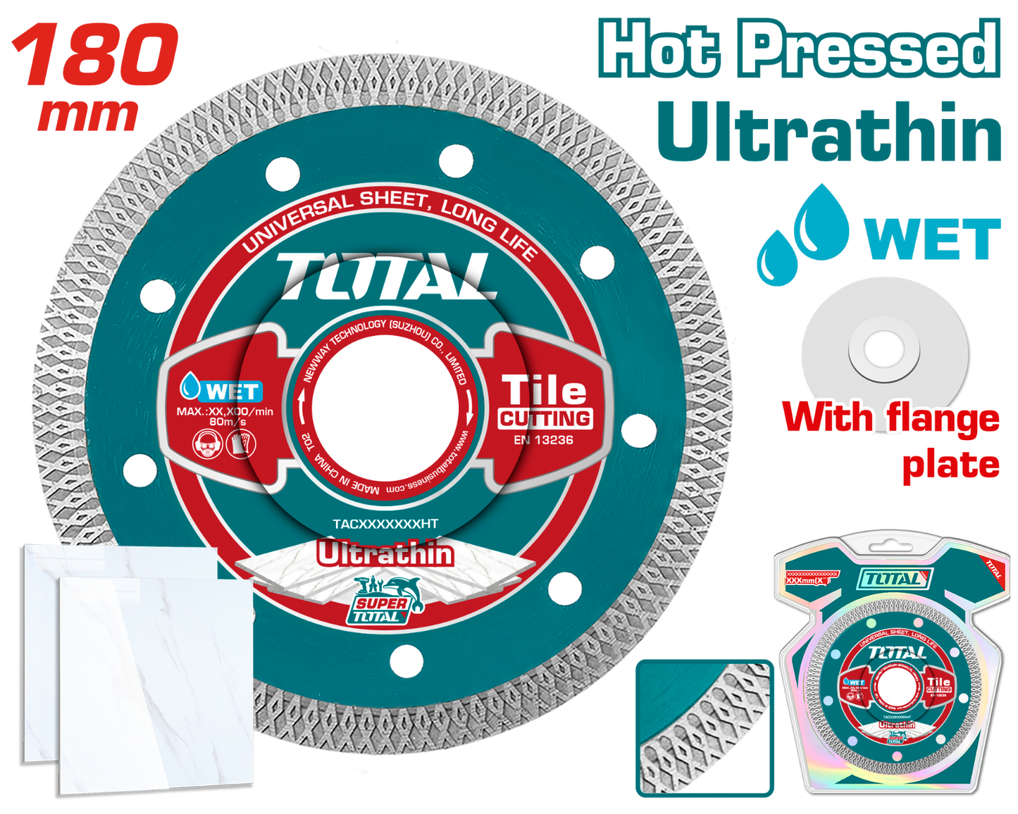 Total Ultrathin Diamond Disc Mesh Rim 180mm TAC2181801HT