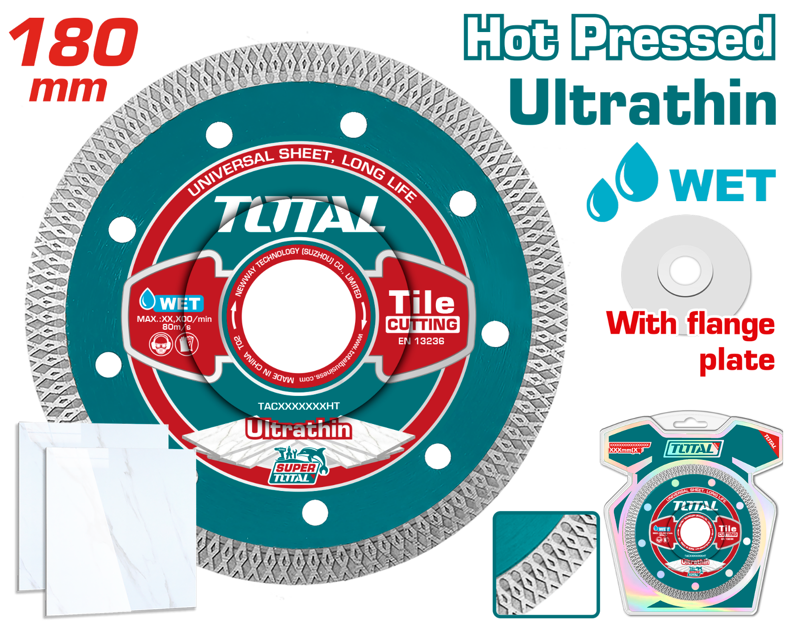 Total Ultrathin Diamond Disc Mesh Rim 180mm TAC2181801HT
