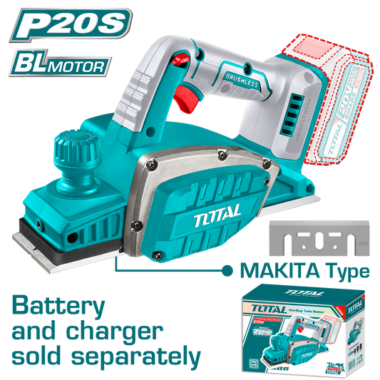 Total Cordless Planer 20V TRLI20401