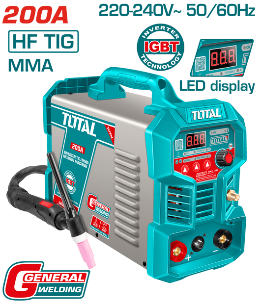 Total Inverter TIG/MMA Welding Machine 200A TIG20058