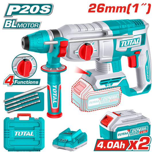 Total Cordless Rotary Hammer 20V 2.5J TRHLI202682