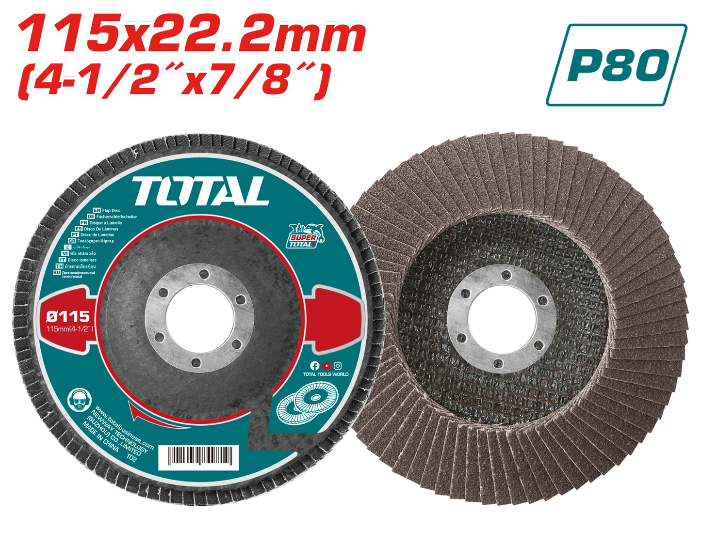 Total Flap Disc 115mm P80 TAC6311580