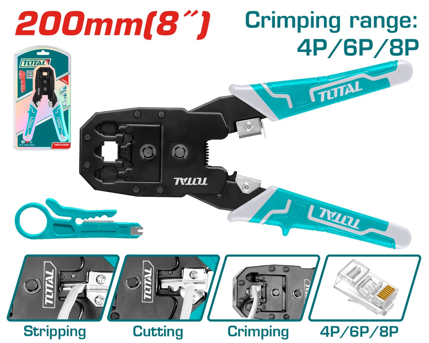 Total Modular Plug Crimper TMPC4468P