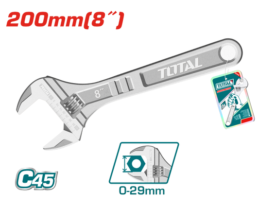 Total Adjustable Wrench 8 inch THT101083