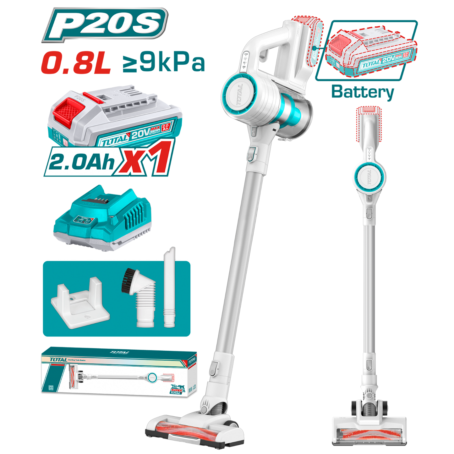 Total Lithium-ion Vacuum Cleaner 20V TVLI2006