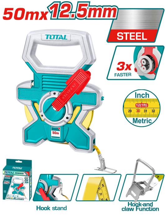 Total Steel Measuring Tape 50m TMT08506