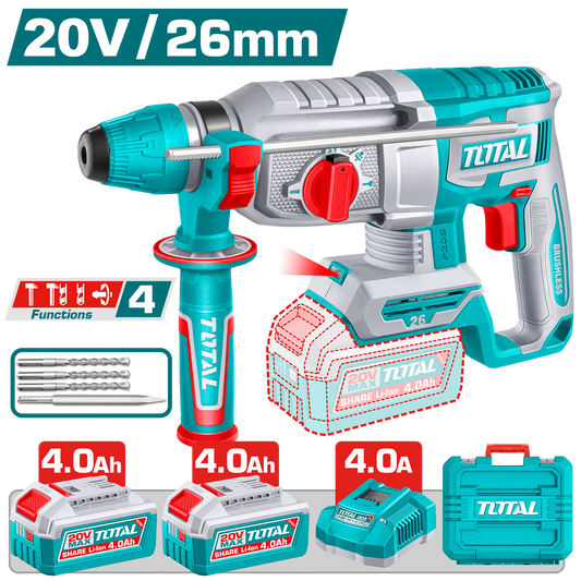 Total Cordless Rotary Hammer 20V TRHLI262085