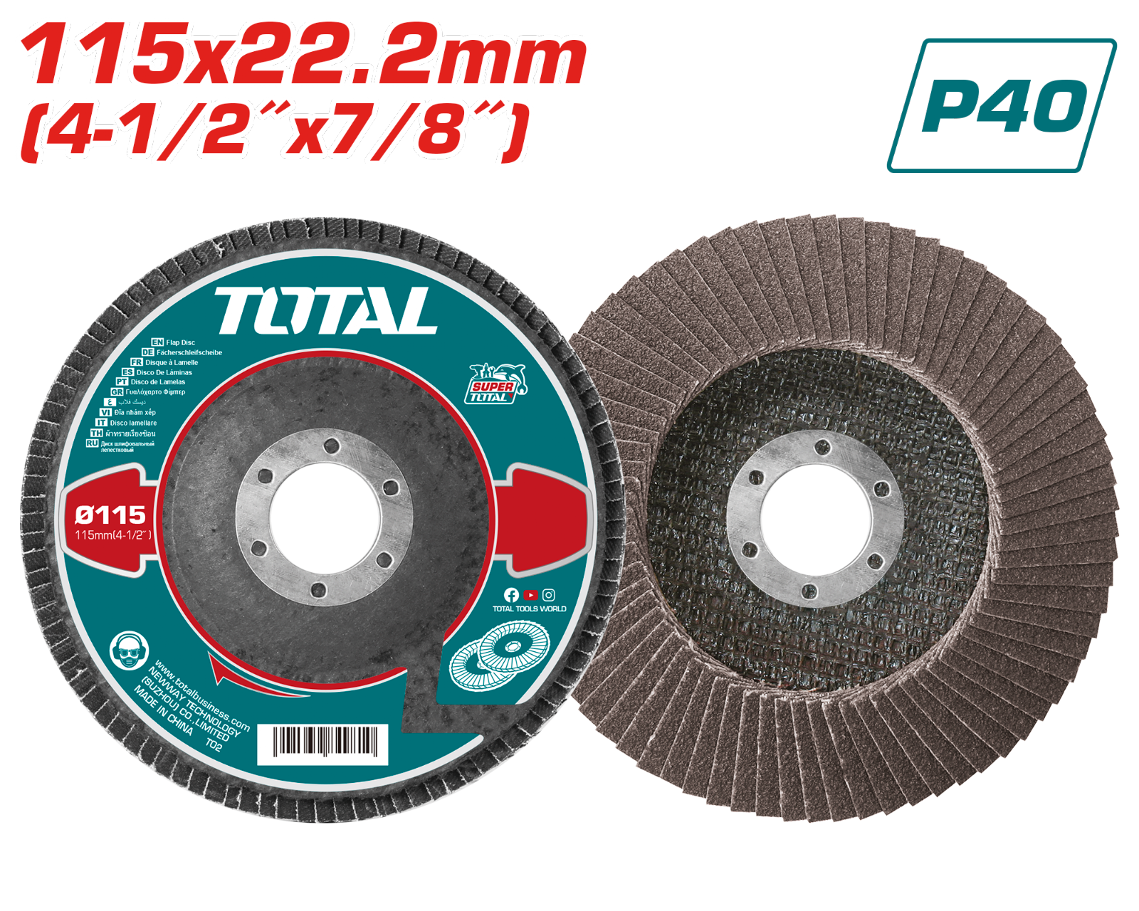 Total Flap Disc 115mm P40 TAC6311540
