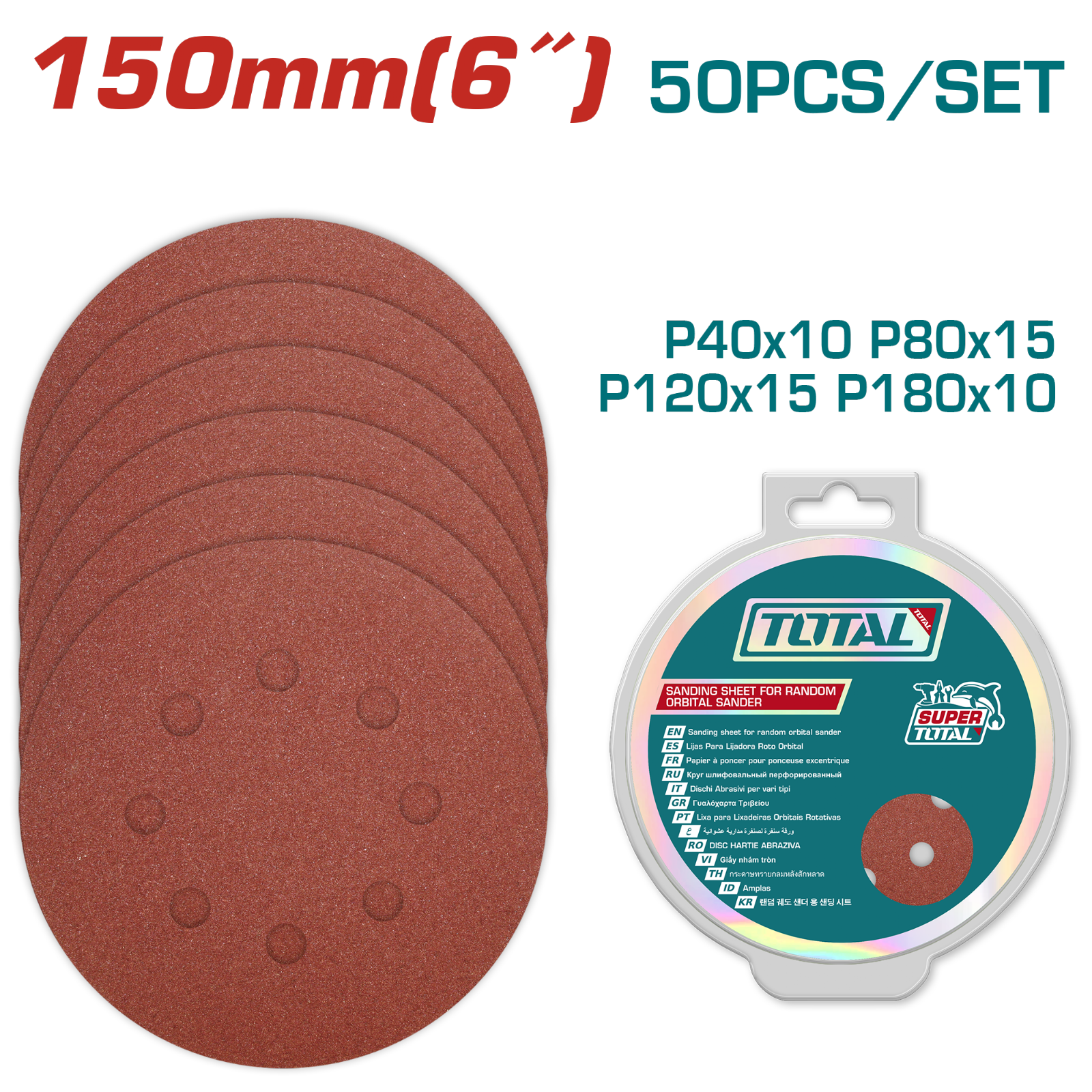 Total Sanding Sheet 150mm 50pcs TAC7315011
