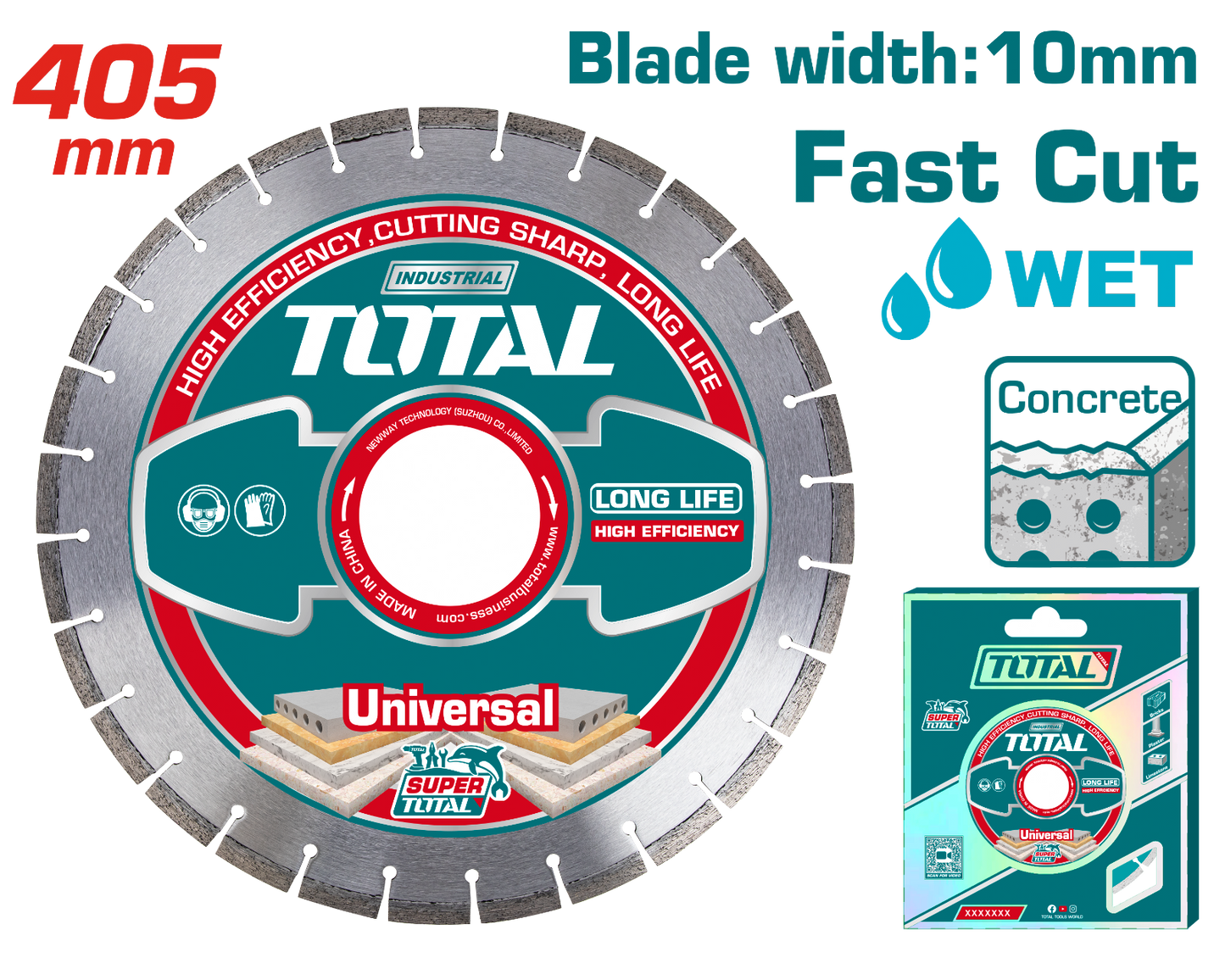 Total Diamond Disc for Floor Saw 405mm TAC2144052