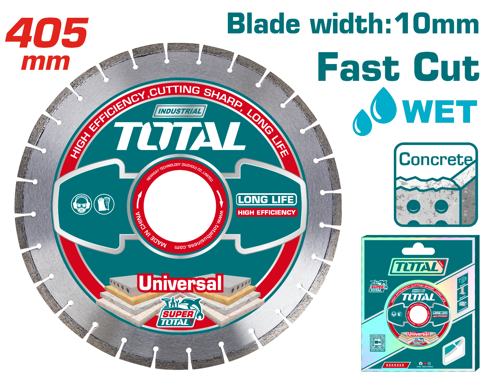 Total Diamond Disc for Floor Saw 405mm TAC2144052