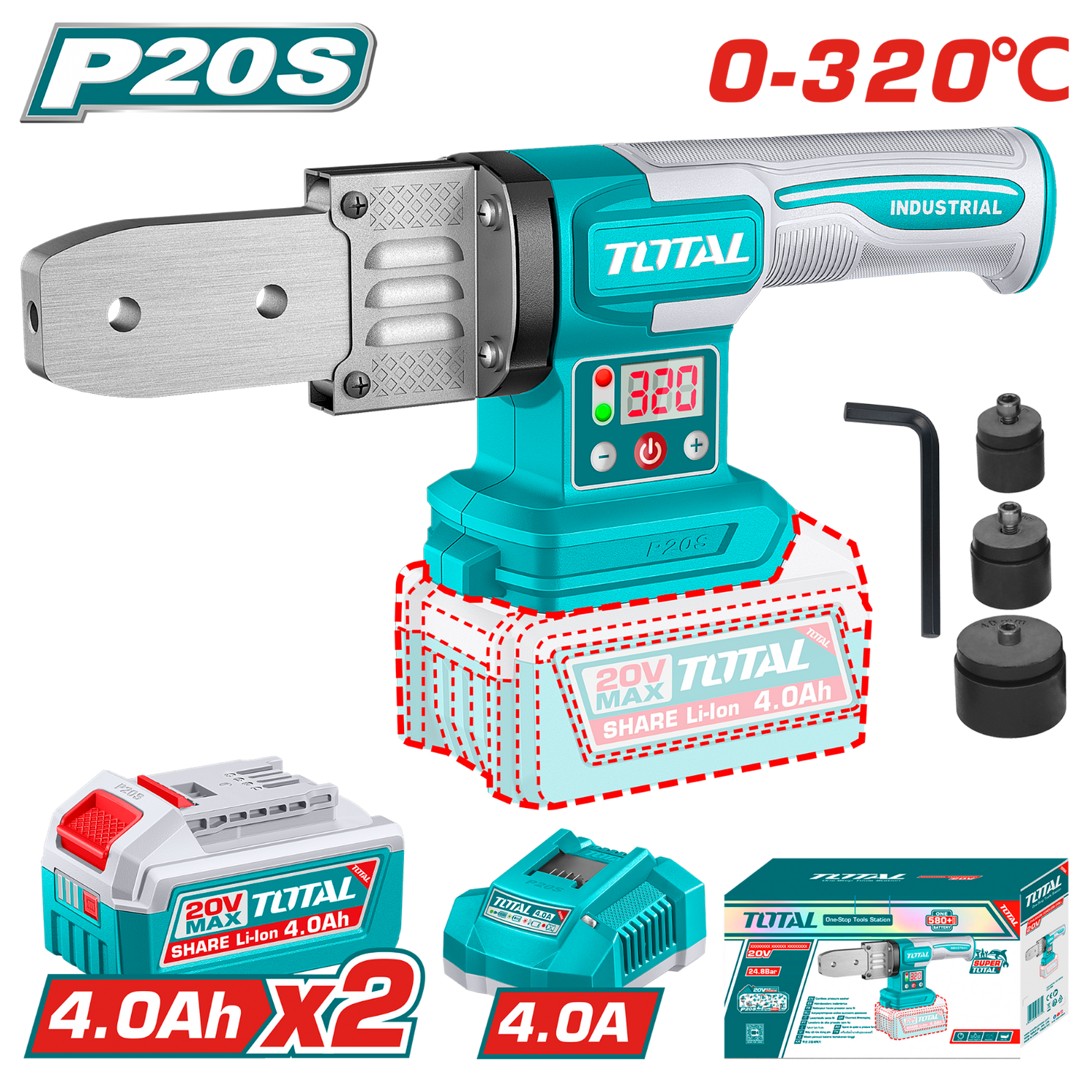 Total Cordless Plastic Tube Welding Tool 20V TWTLI20182