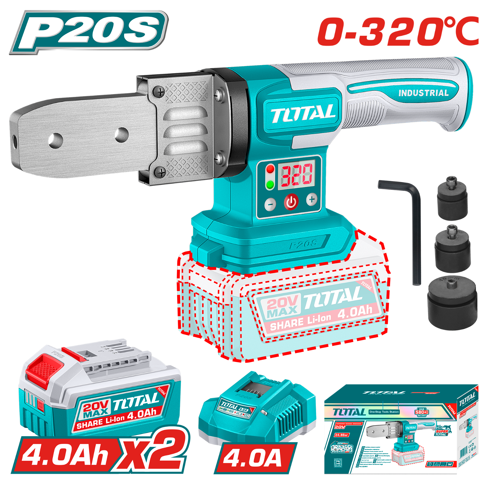 Total Cordless Plastic Tube Welding Tool 20V TWTLI20182