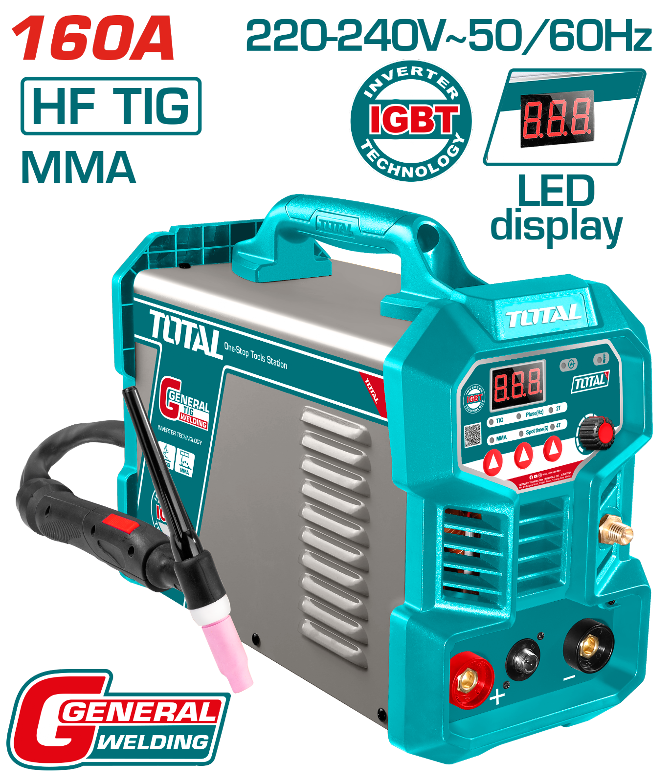 Total Inverter TIG/MMA Welding Machine 160A TIG16058