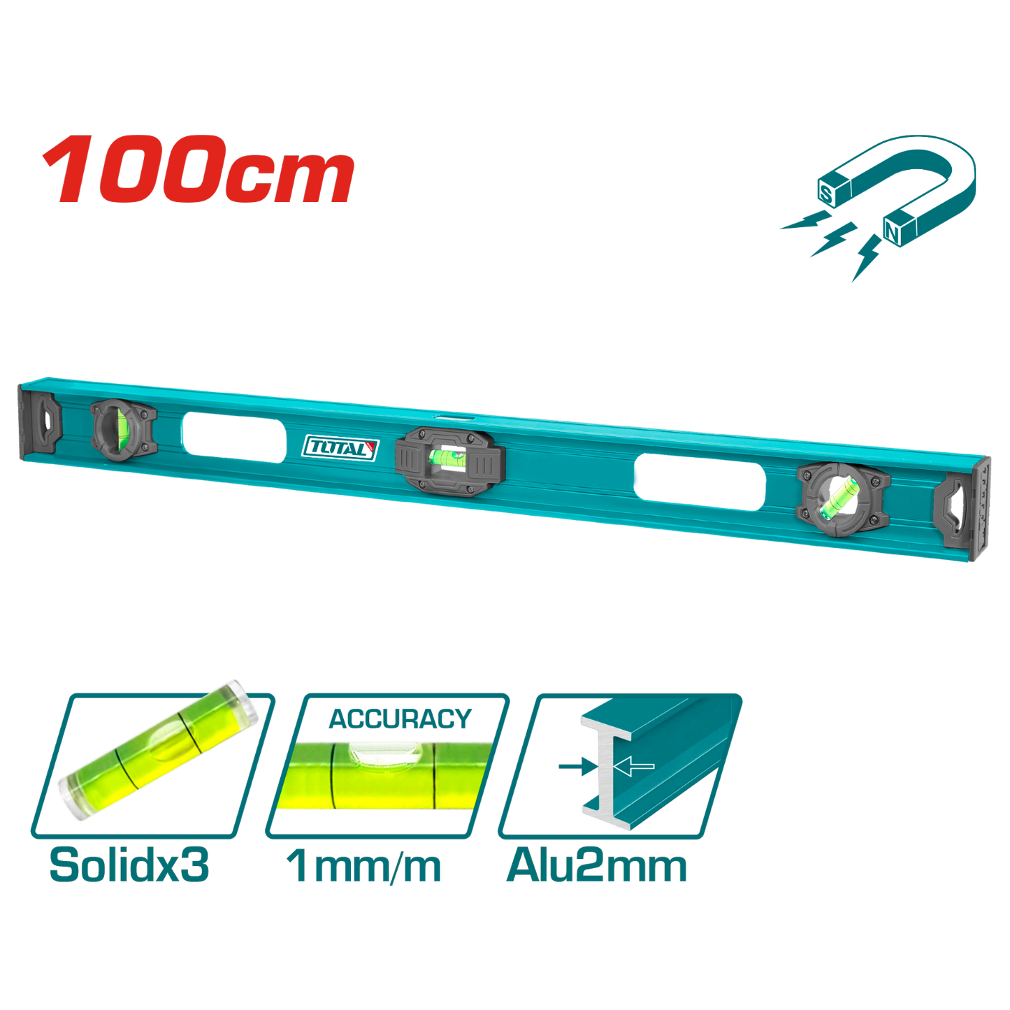 Total Spirit Level 100cm with Magnet TMT210026
