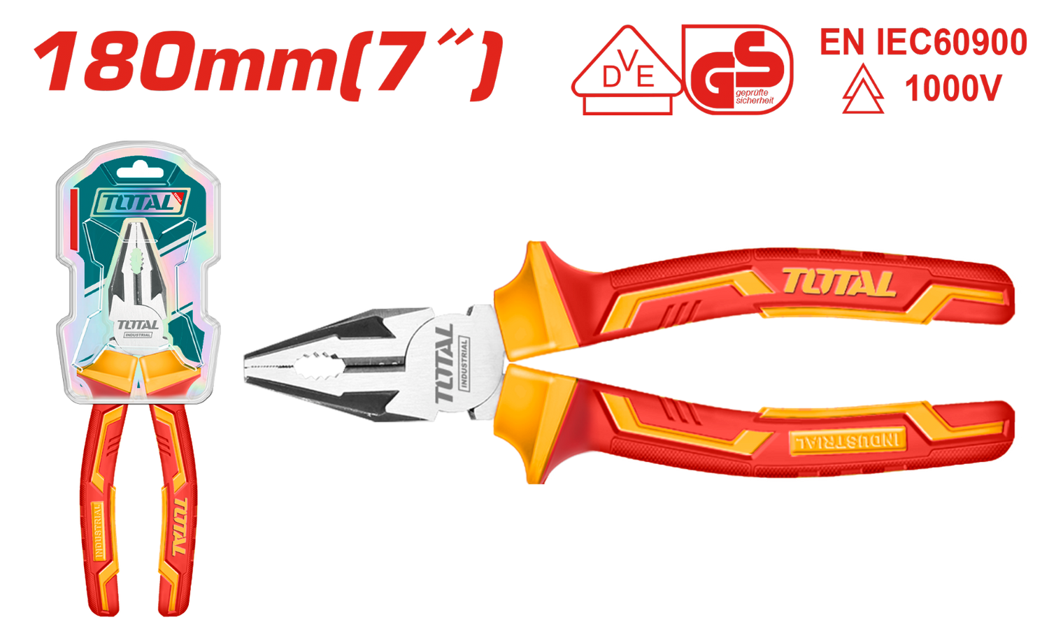 Total Insulated Combination Pliers 7 inch THTIP2171