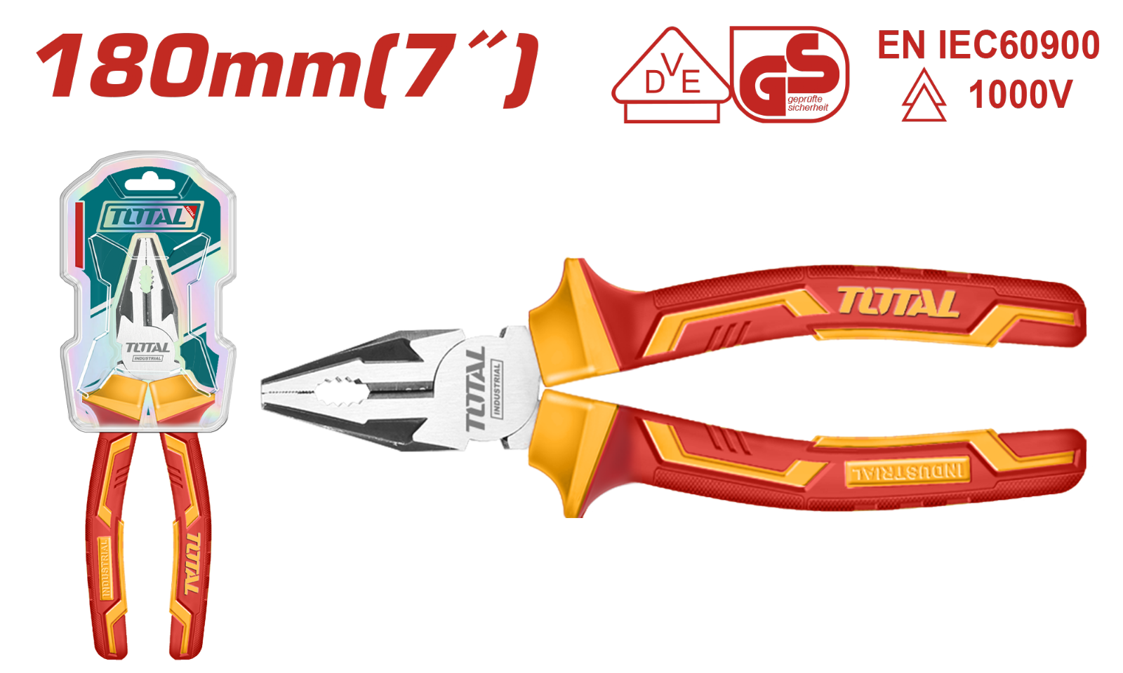 Total Insulated Combination Pliers 7 inch THTIP2171