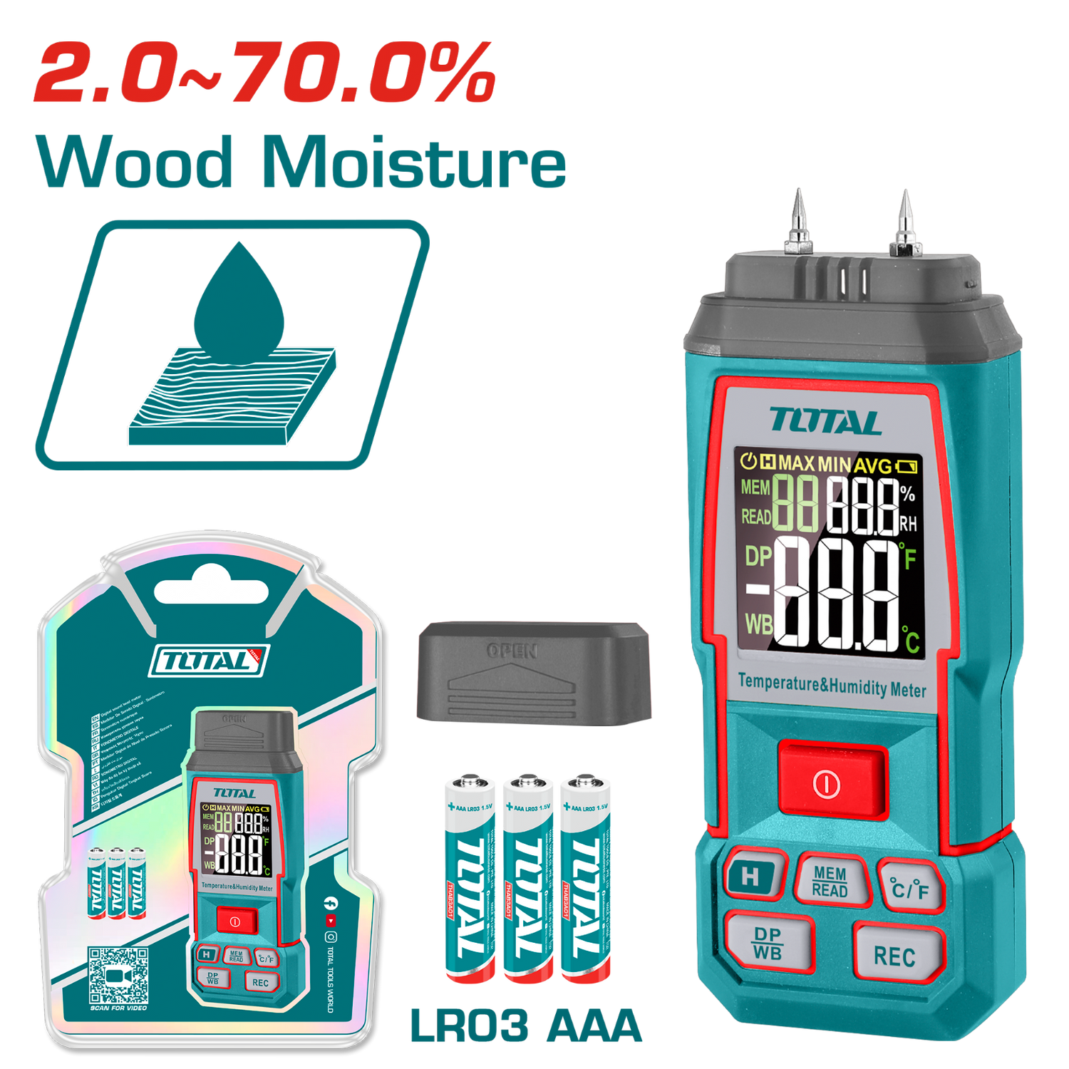 Total Wood Moisture Meter TETWM031