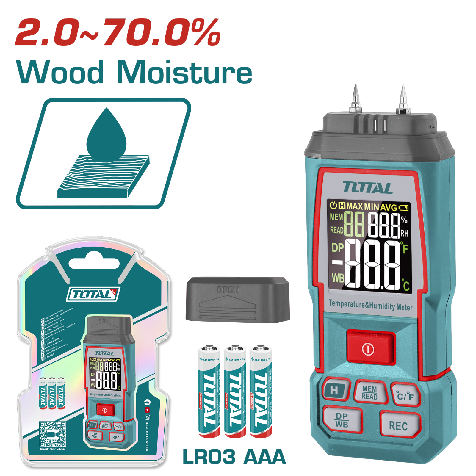 Total Wood Moisture Meter TETWM031