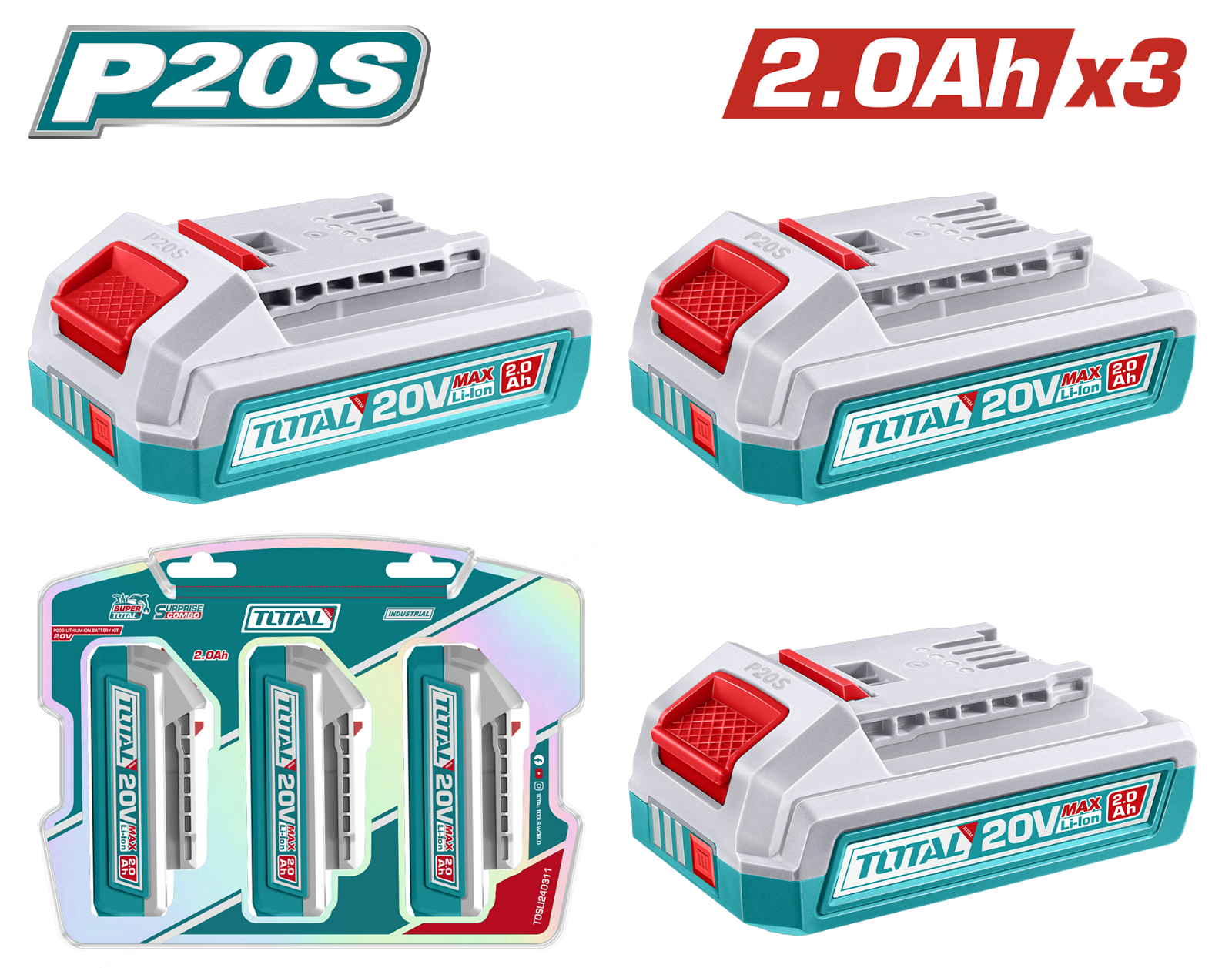 Total P20S Lithium-Ion Battery Kit TOSLI240311
