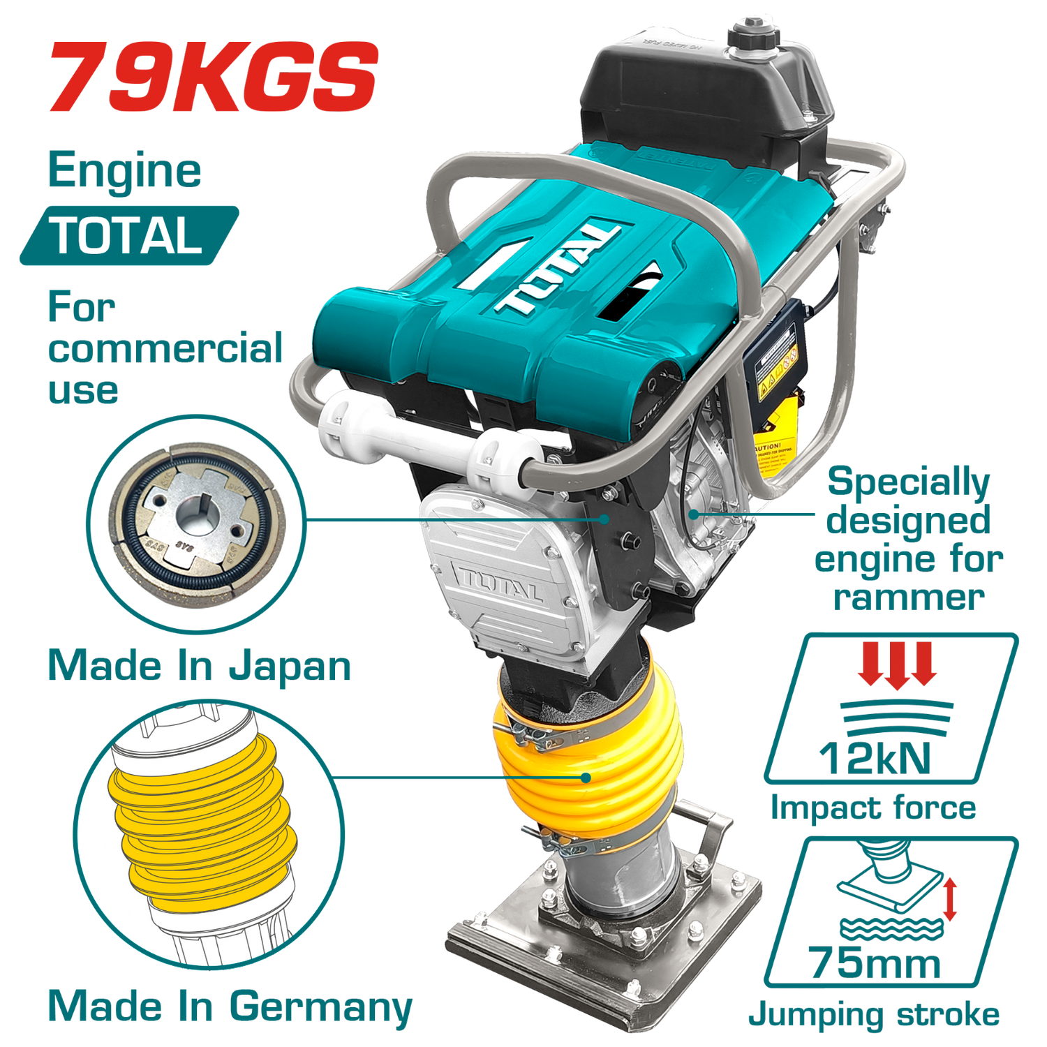Total Gasoline Tamping Rammer TPS890