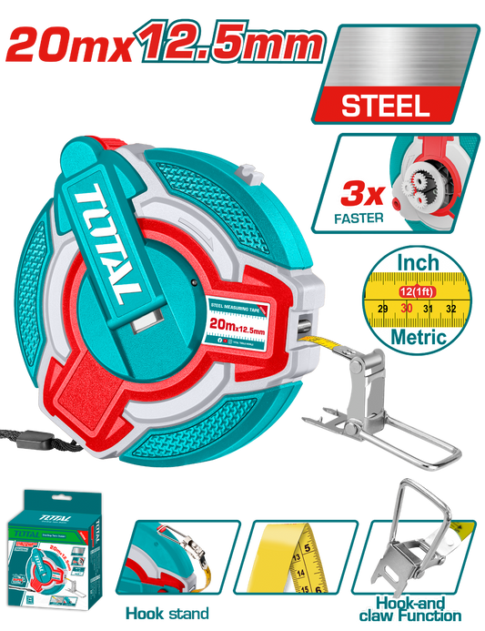 Total Steel Measuring Tape 20m TMT08206