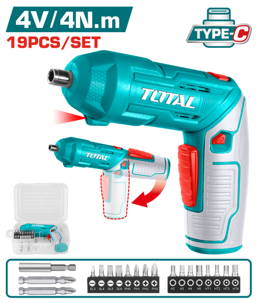 Total Cordless Screwdriver 4V TSDLI0442