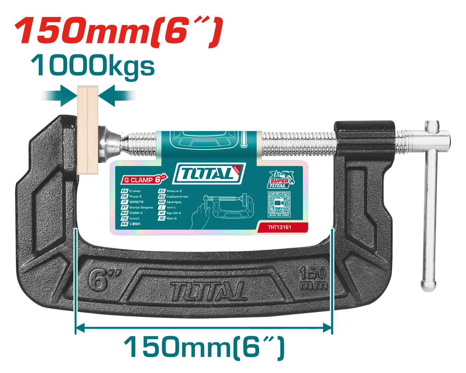 Total G Clamp 6 inch THT13161