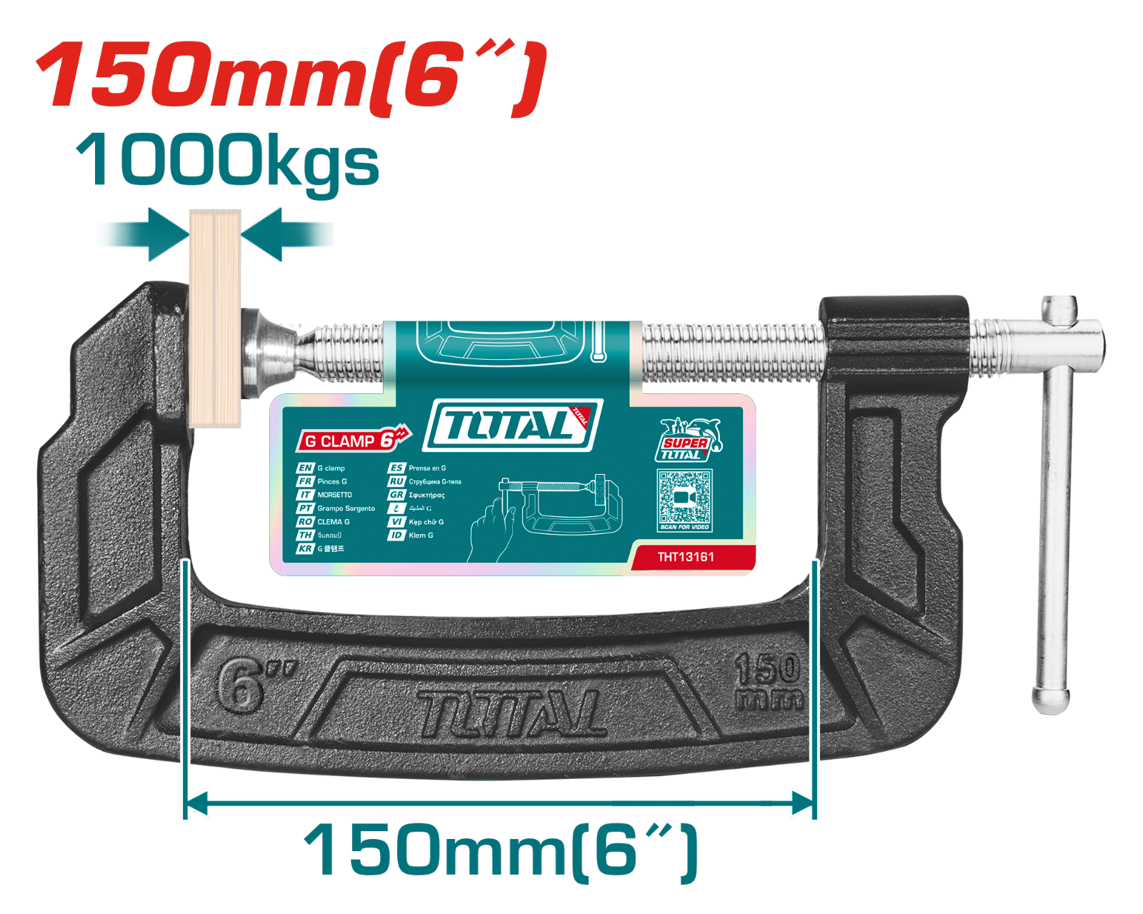 Total G Clamp 6 inch THT13161