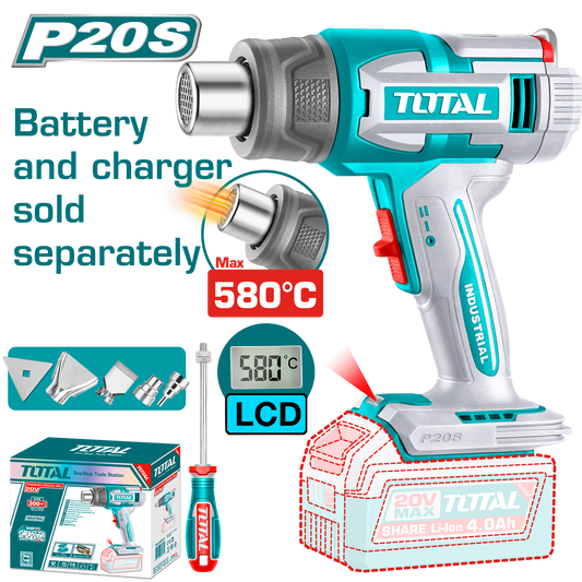Total Cordless Heat Gun with LCD Display - TBLI2058