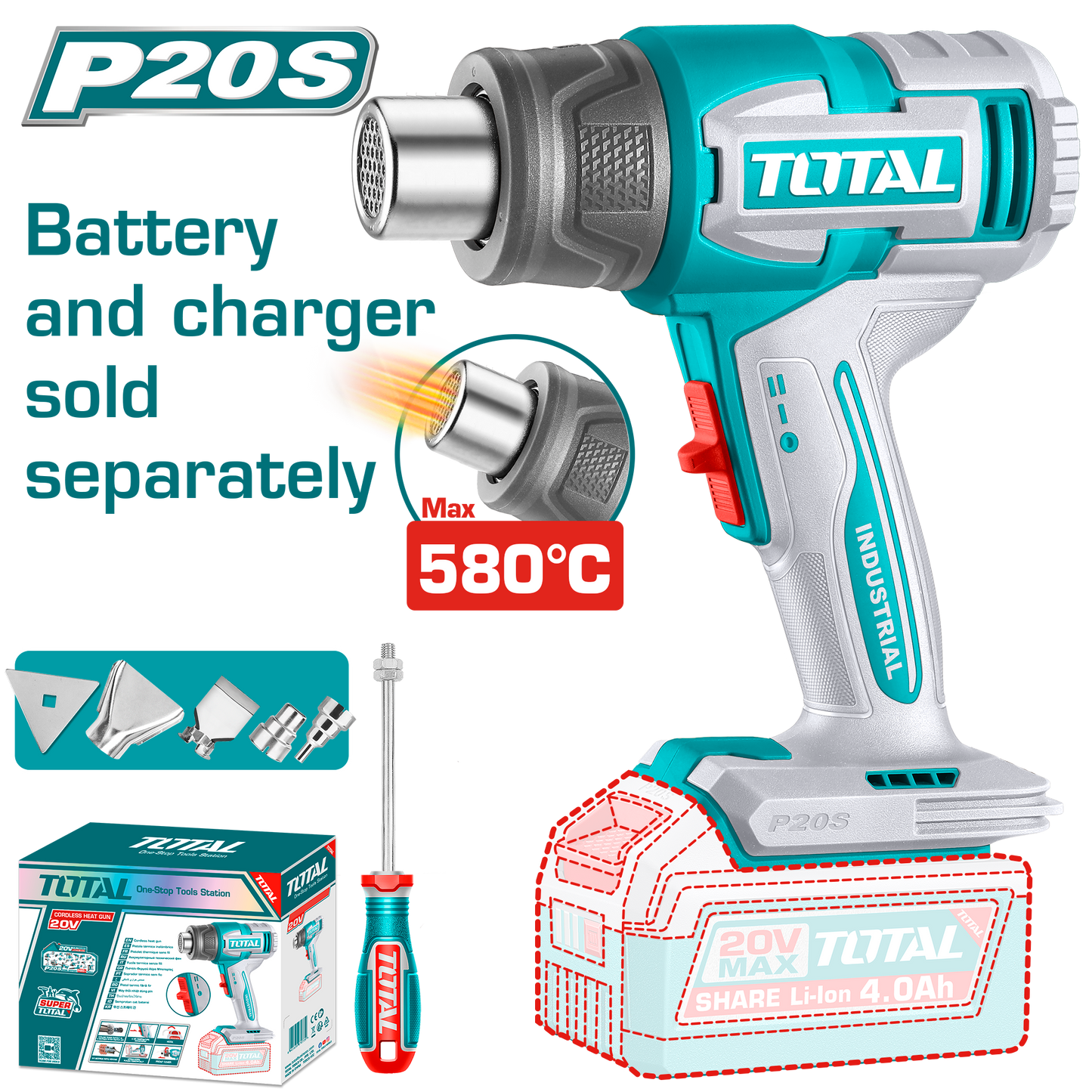 Total Cordless Heat Gun - TBLI2008