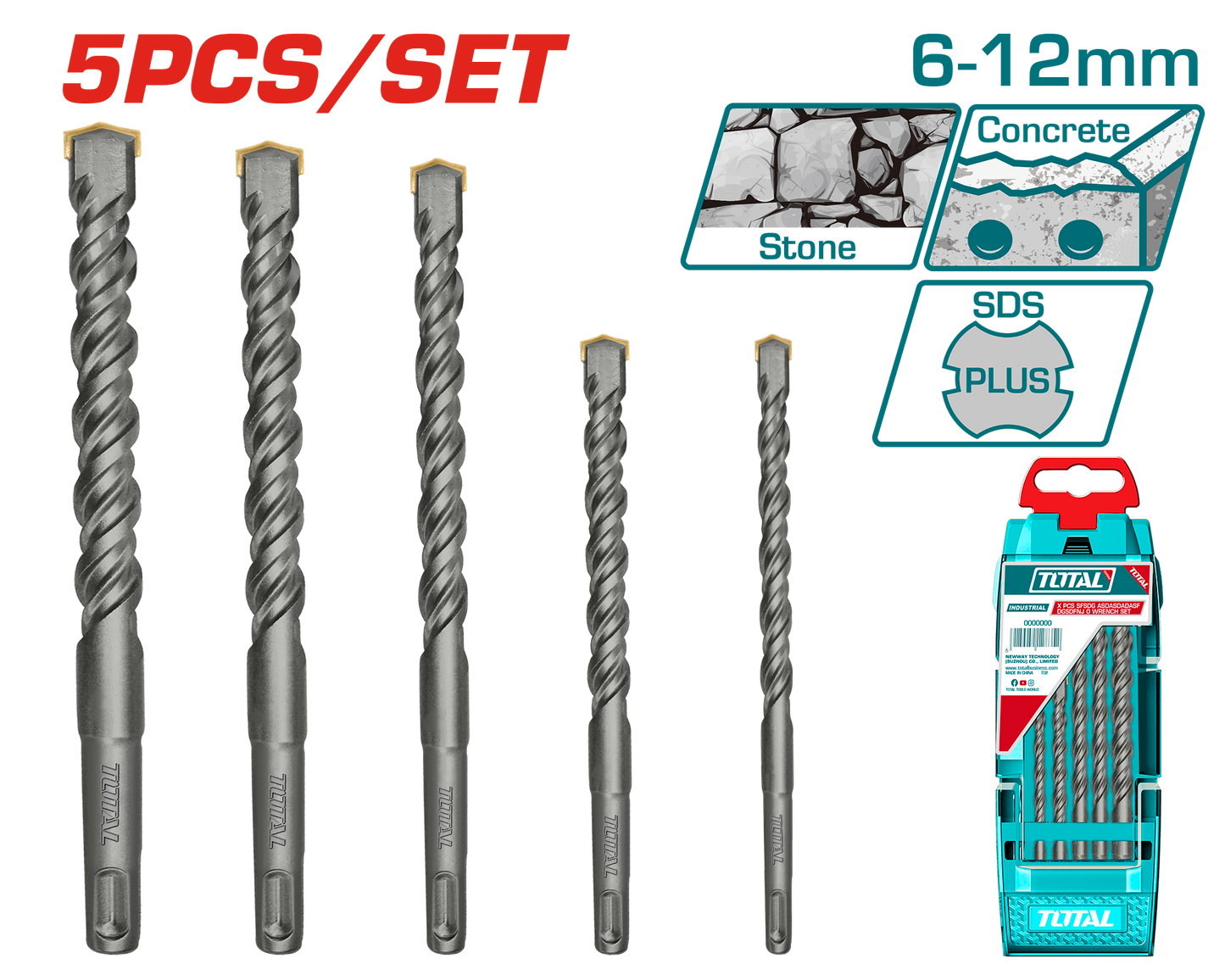 Hammer drill bits set - TAC190501