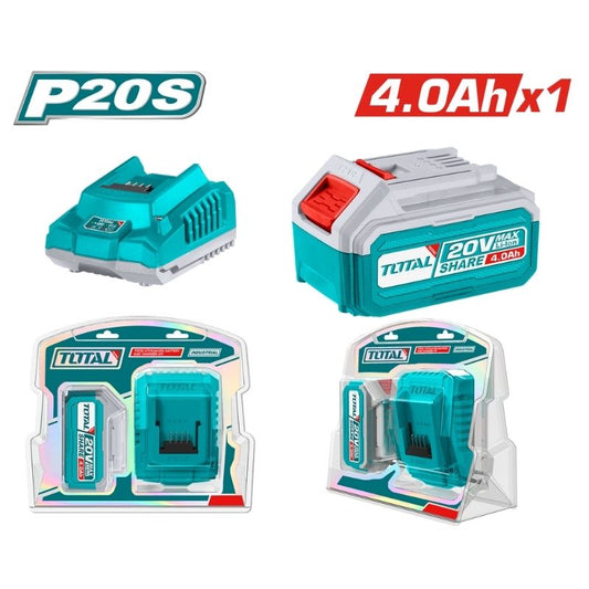 TOTAL P20S Lithium-Ion Battery and Charger Kit - TFBCPK1214
