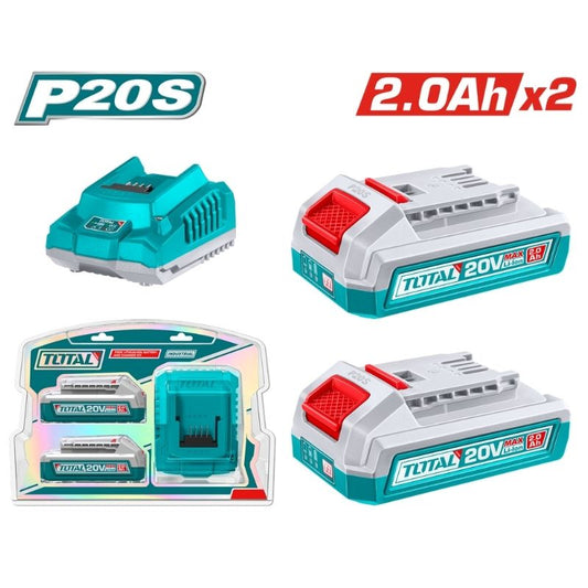 TOTAL P20S Lithium-Ion Battery and Charger Kit - TFBCPK1222
