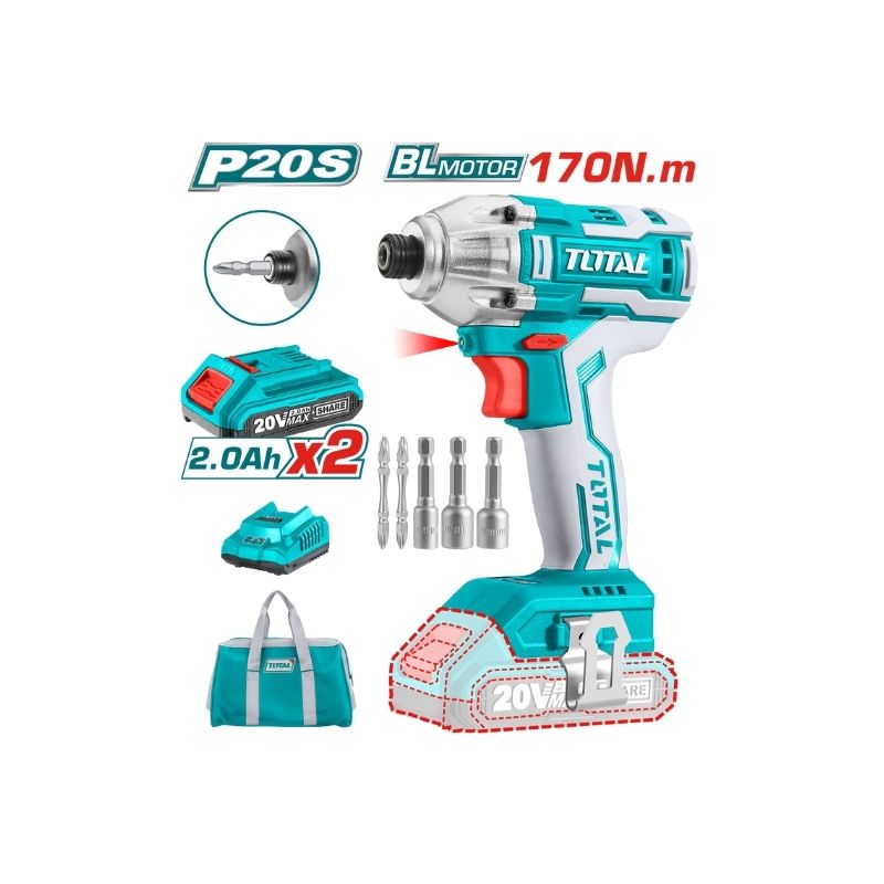 TOTAL Lithium-ion Impact Driver - TIRLI2002