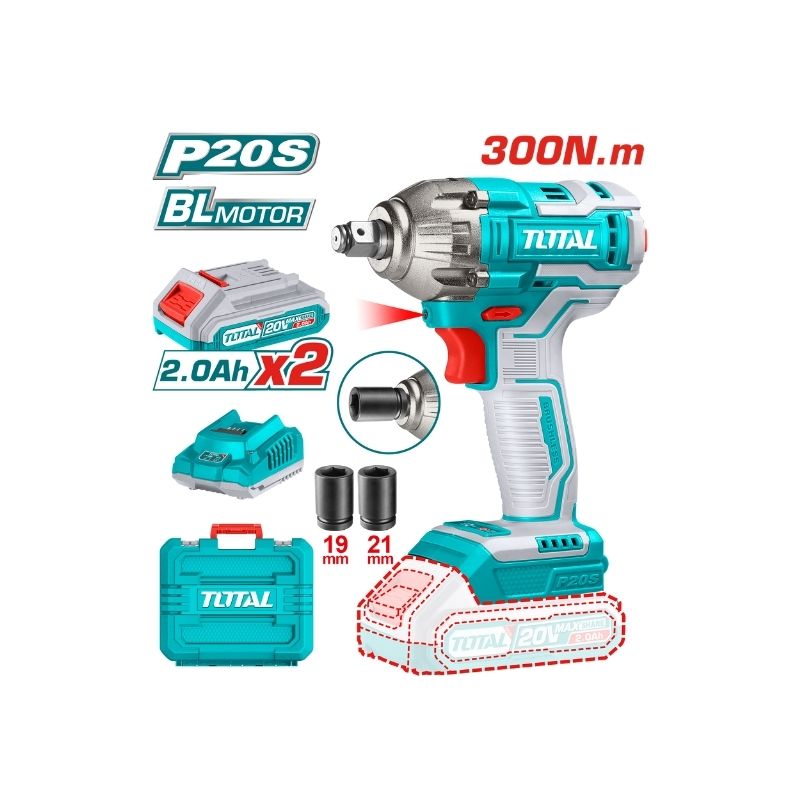 TOTAL Lithium-Ion Impact Wrench - TIWLI2038