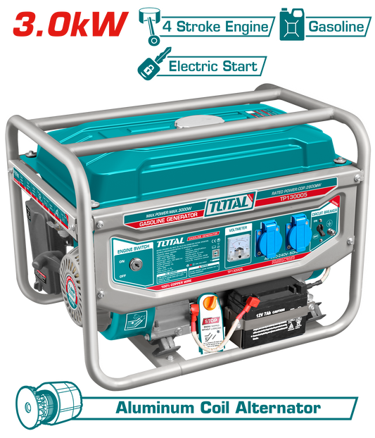 Total Gasoline Generator 3.0kW TP130005-1