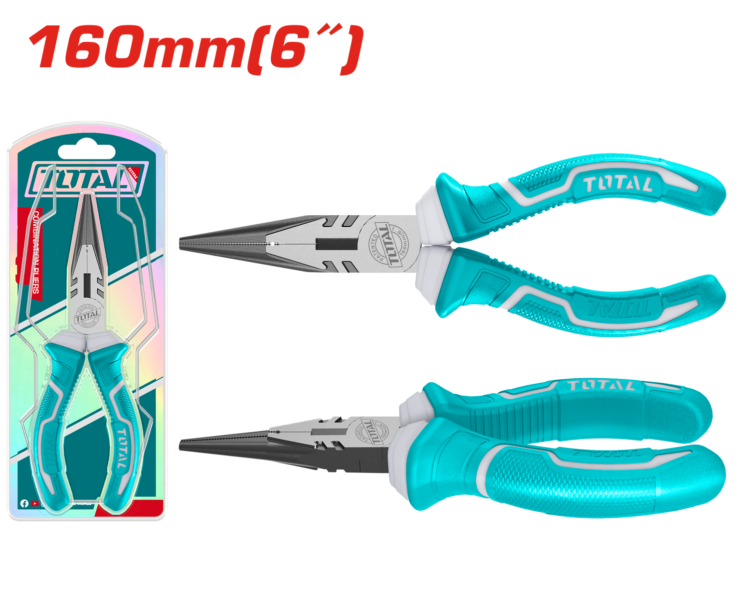 Total Long Nose Pliers 6 inch THT120606P