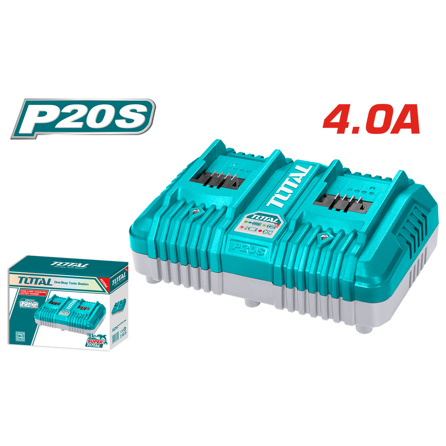Total P20S Dual Battery Charger 4A TCLI2034