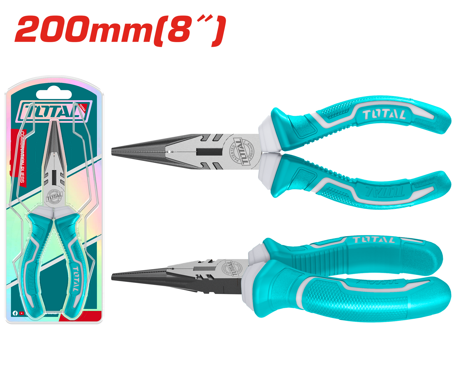 Total Long Nose Pliers 8 inch THT120806P