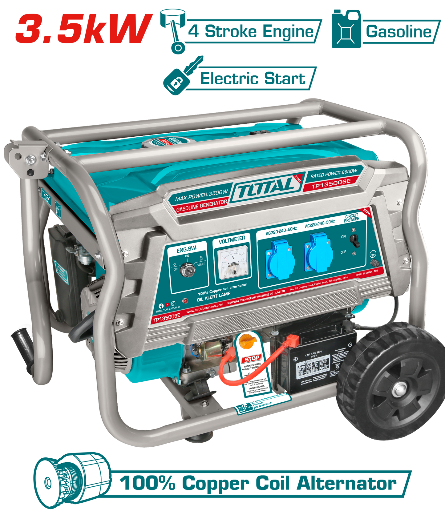 Total Gasoline Generator 3.5kW TP135006E