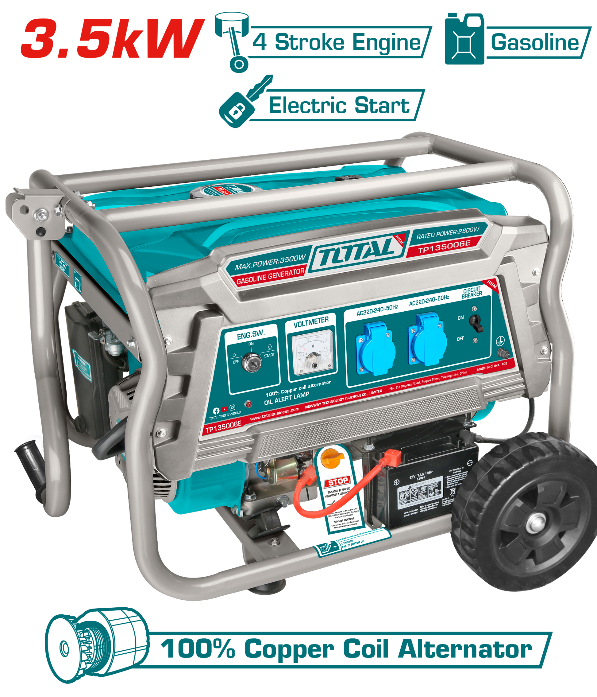Total Gasoline Generator 3.5kW TP135006E