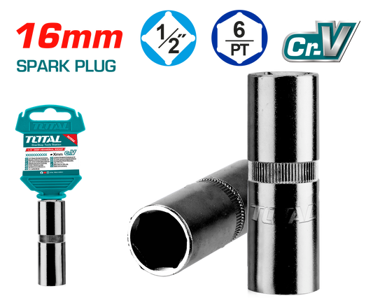 Total 1/2 Spark Plug Socket 16mm THSPS12166