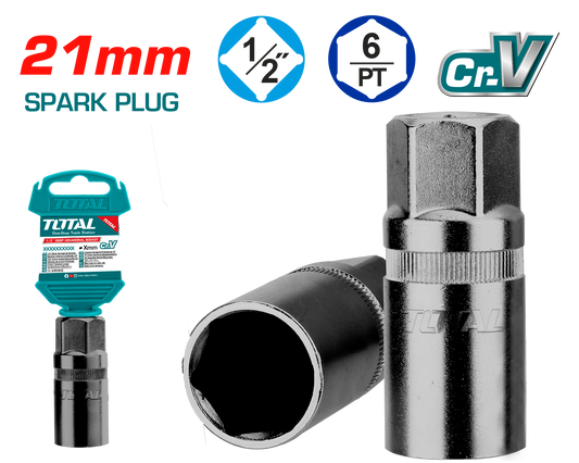 Total 1/2 Spark Plug Socket 21mm THSPS12216
