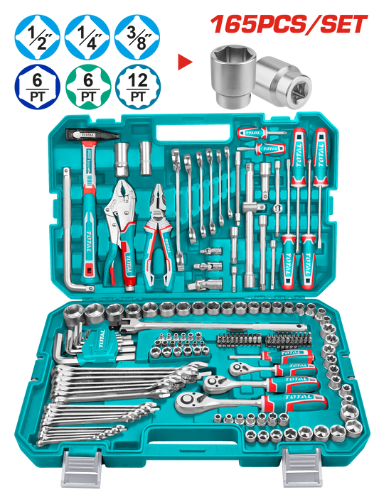Total 165 Pcs Combination Tools Set THKTHP61657