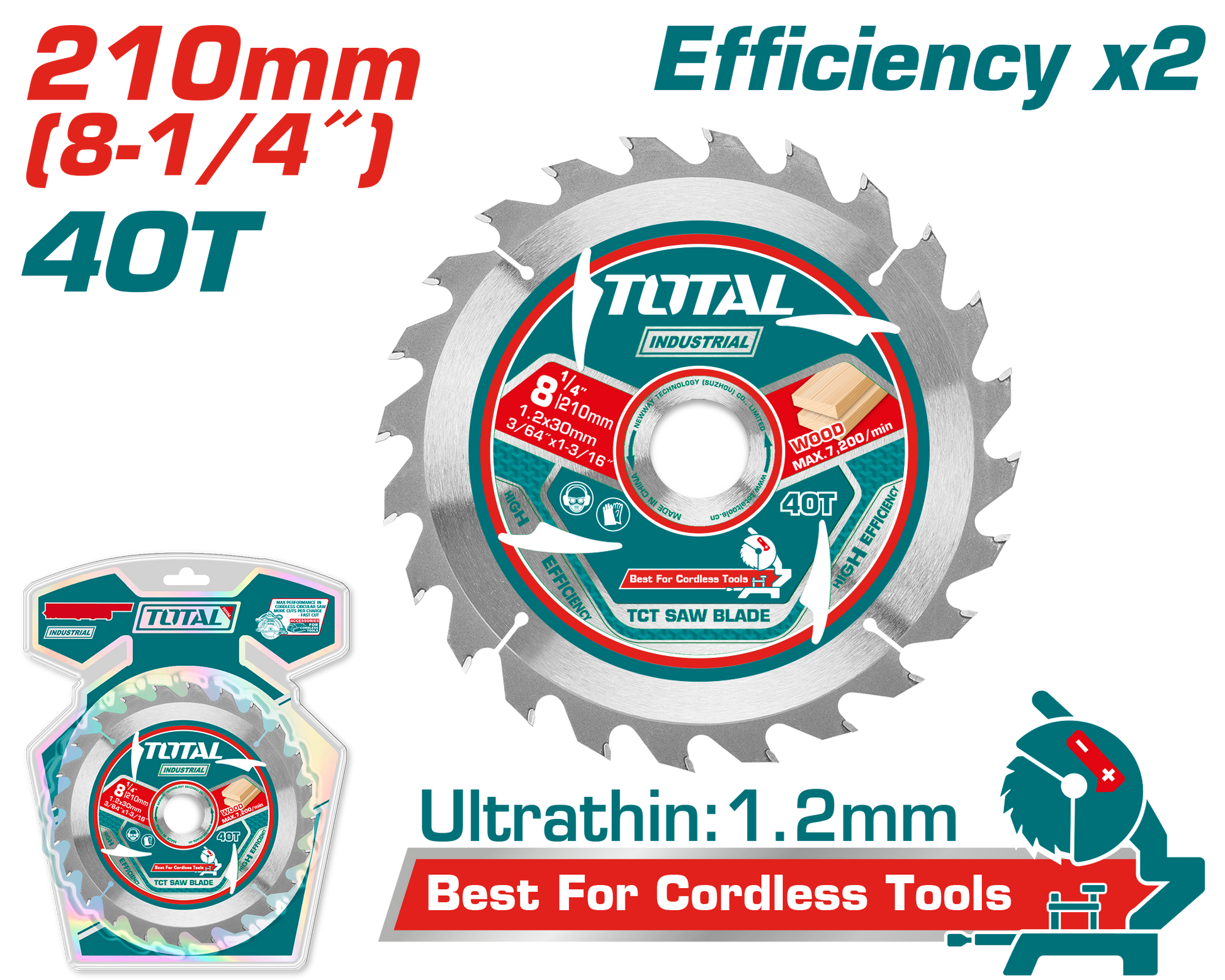 Total TCT Saw Blade 210mm TAC2332103