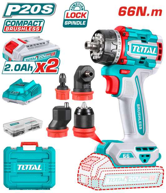 Total Cordless Multi-Head Drill Driver TDLI206686